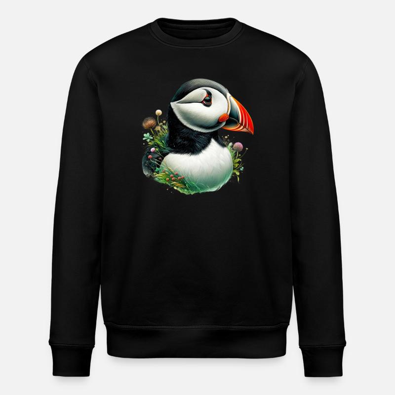 Papageitaucher - Stanley/Stella Unisex Bio-Sweatshirt ROLLER - Schwarz