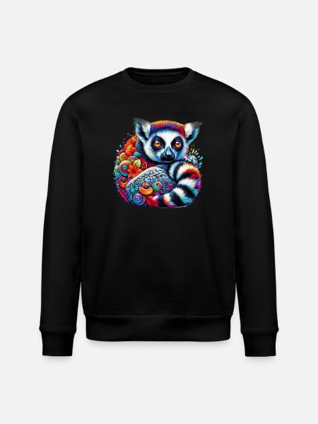 Lemur - Stanley/Stella ROLLER Unisex Organic Sweatshirt - black