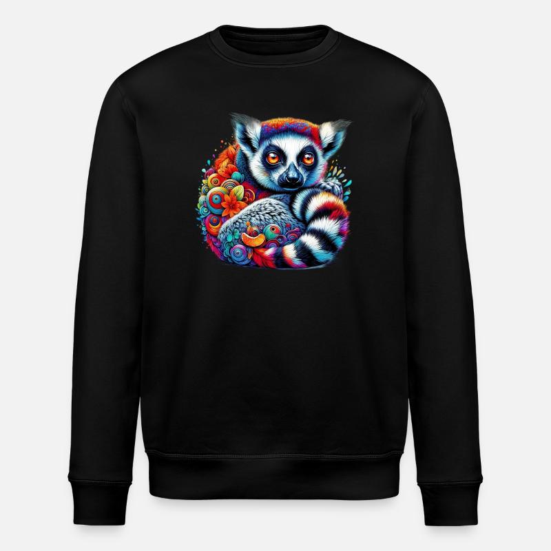 Lemur - Stanley/Stella ROLLER Unisex Organic Sweatshirt - black