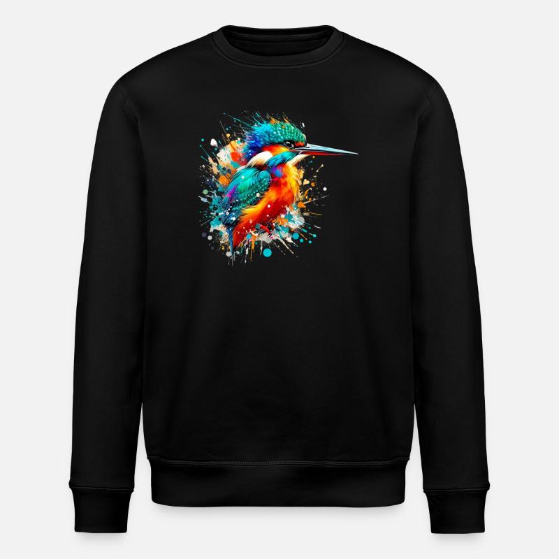 Eisvogel - Stanley/Stella Unisex Bio-Sweatshirt ROLLER - Schwarz