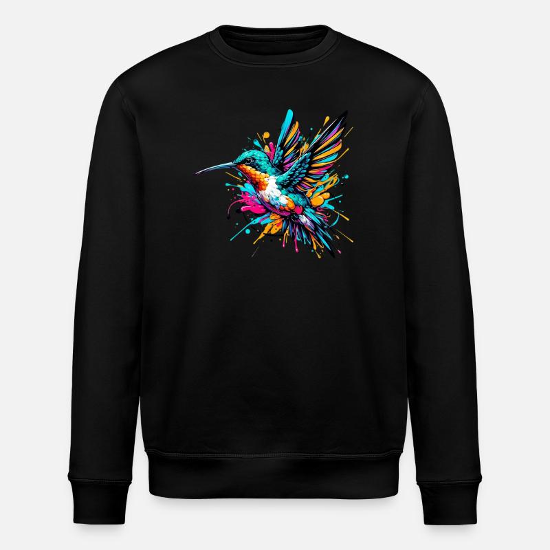 Hummingbird - Stanley/Stella ROLLER Unisex Organic Sweatshirt - black