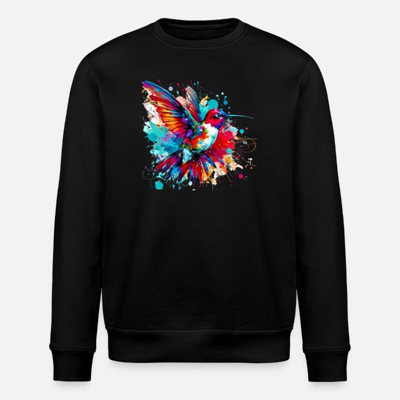 Hummingbird - Stanley/Stella ROLLER Unisex Organic Sweatshirt - black