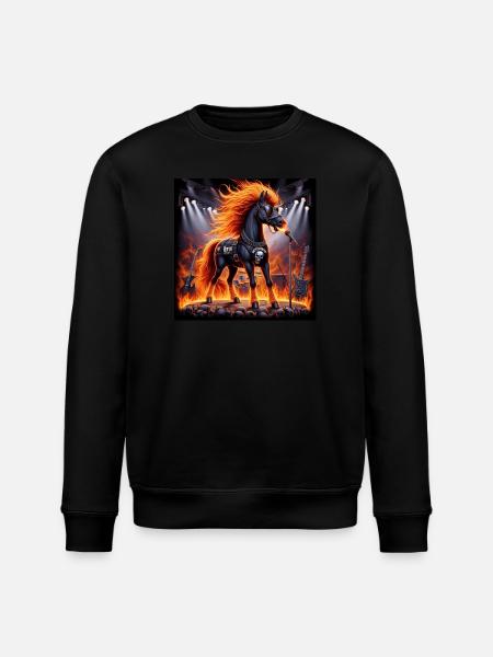 Metal Horse - Stanley/Stella ROLLER Unisex Organic Sweatshirt - black