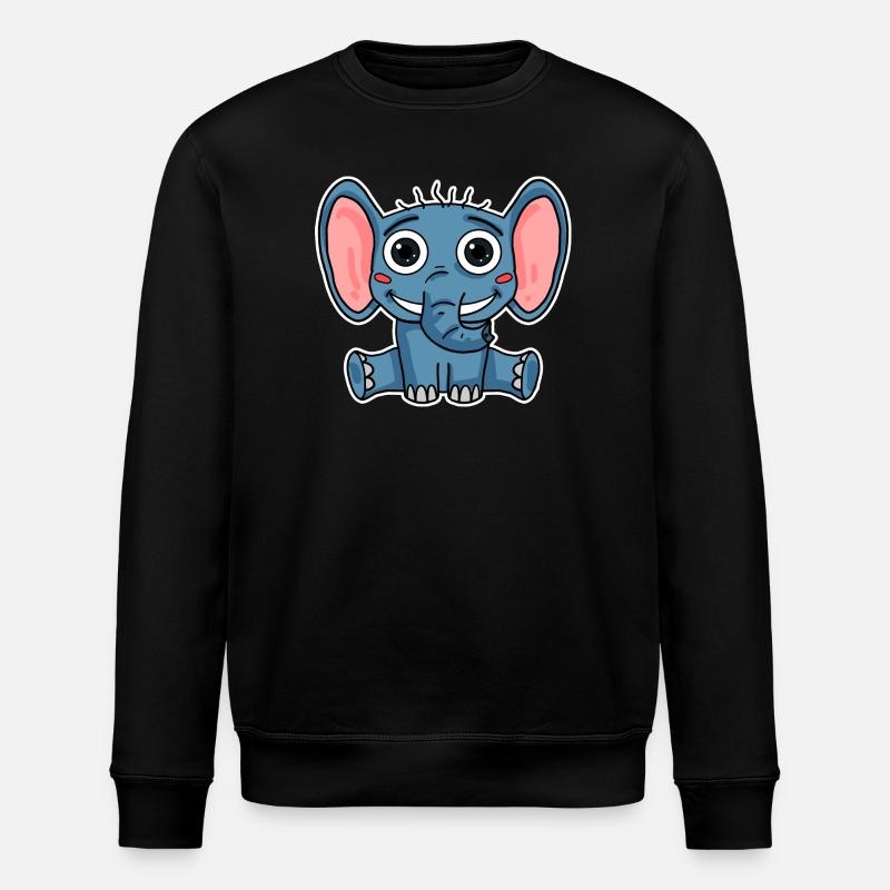 Éléphant - Sweat bio ROLLER Stanley/Stella Unisexe - noir