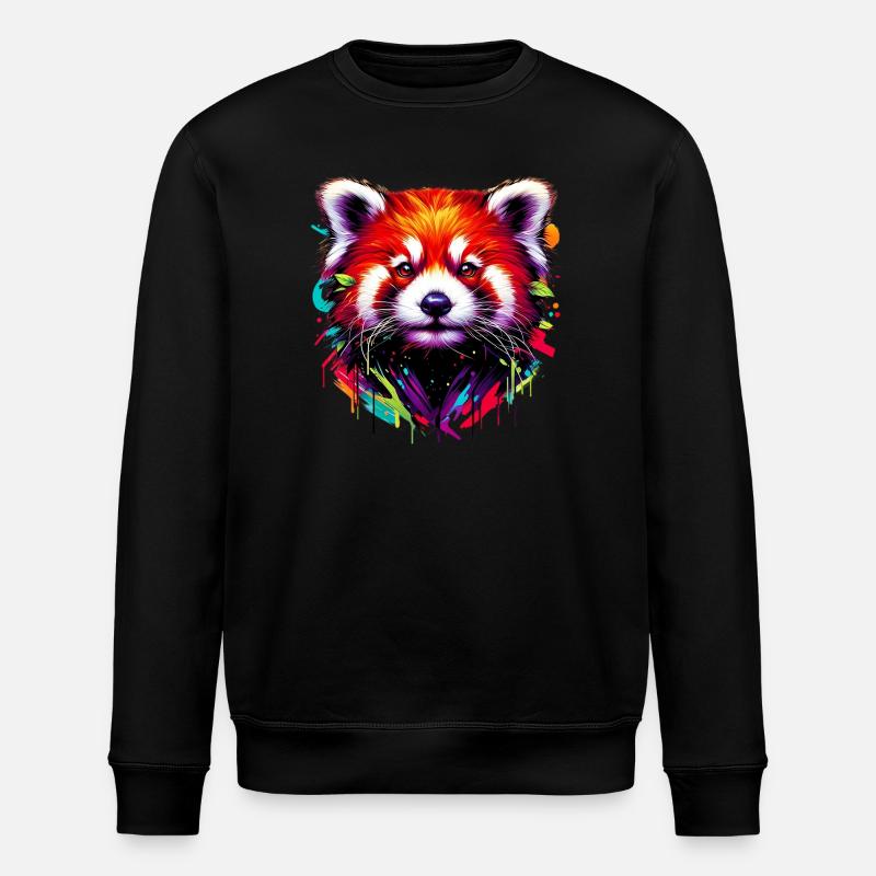 Kleiner Panda - Stanley/Stella Unisex Bio-Sweatshirt ROLLER - Schwarz
