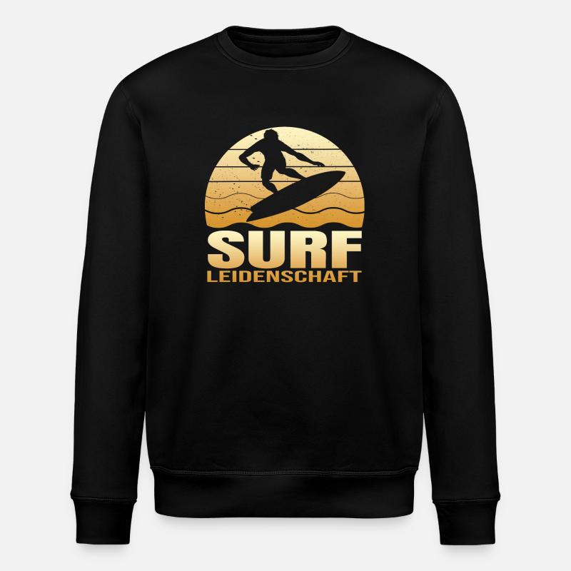 Surf Leidenschaft - Stanley/Stella Unisex Bio-Sweatshirt ROLLER - Schwarz