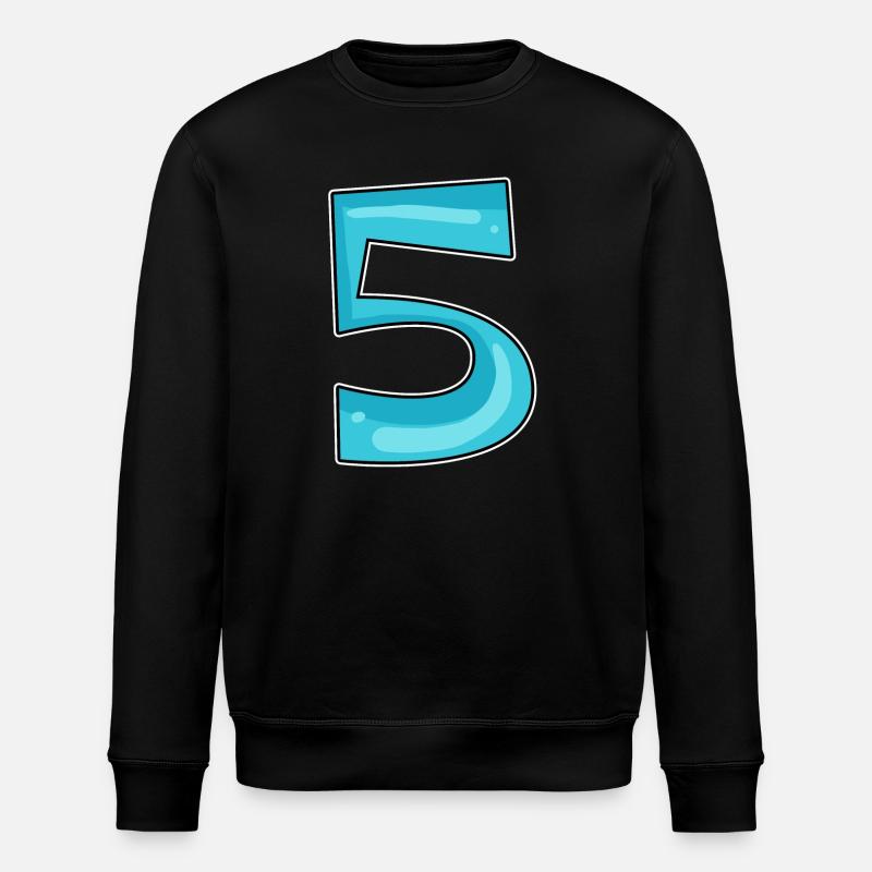 Number 5 Number - Stanley/Stella ROLLER Unisex Organic Sweatshirt - black