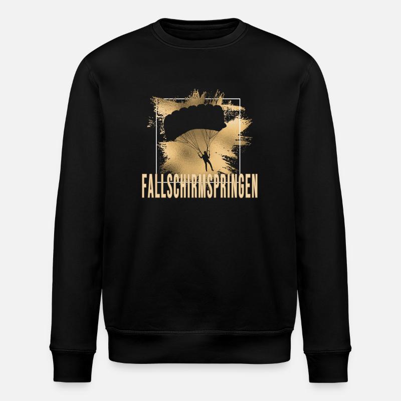 Fallschirmspringen - Stanley/Stella Unisex Bio-Sweatshirt ROLLER - Schwarz