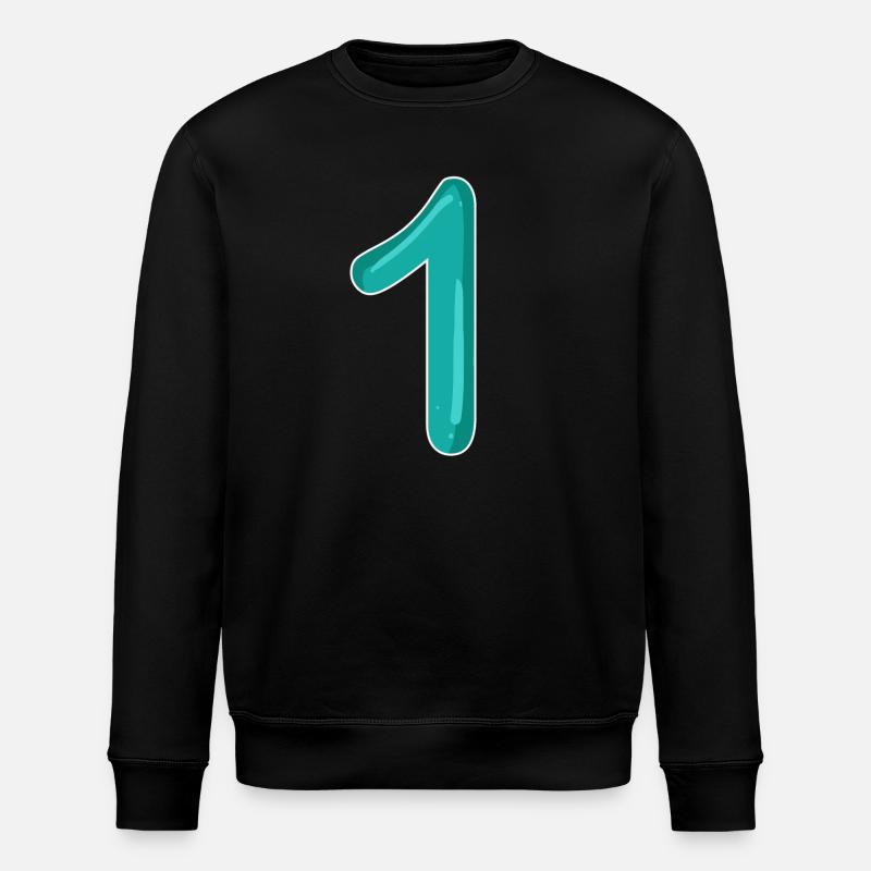 Zahl 1 - Stanley/Stella Unisex Bio-Sweatshirt ROLLER - Schwarz