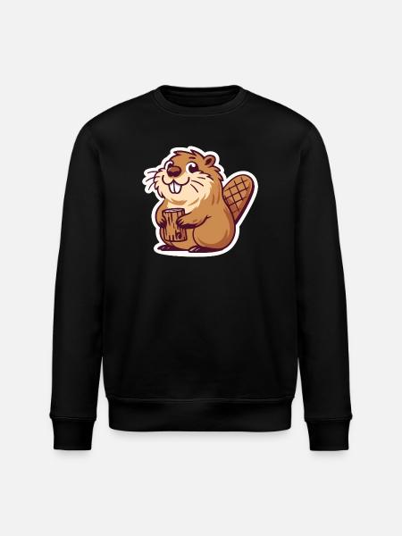 Mème de castor - Sweat bio ROLLER Stanley/Stella Unisexe - noir