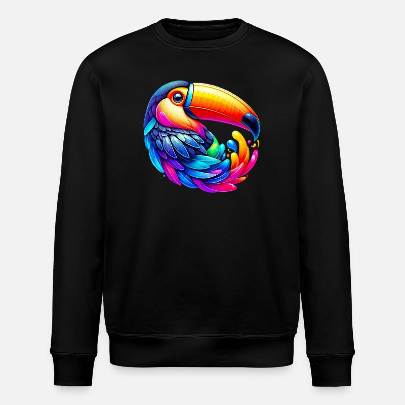 Toucan - Stanley/Stella ROLLER Unisex Organic Sweatshirt - black