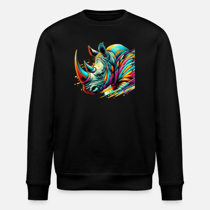 Rhinocéros - Sweat bio ROLLER Stanley/Stella Unisexe - noir