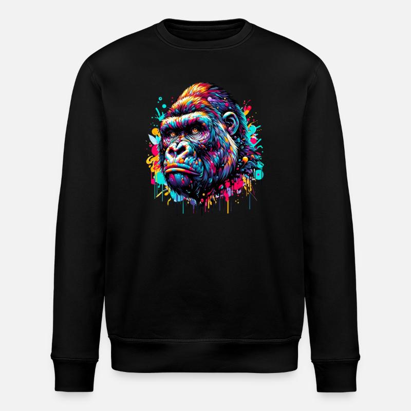 Gorilla - Stanley/Stella Unisex Bio-Sweatshirt ROLLER - Schwarz