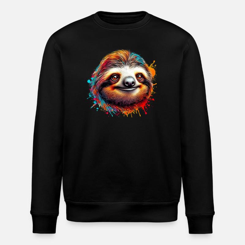 Sloth - Stanley/Stella ROLLER Unisex Organic Sweatshirt - black
