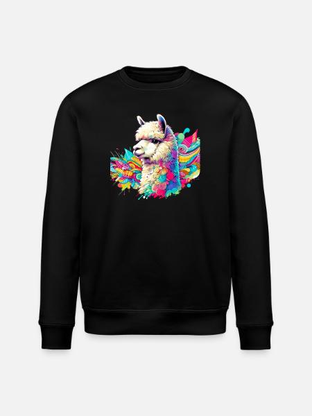 Alpaka - Stanley/Stella Unisex Bio-Sweatshirt ROLLER - Schwarz