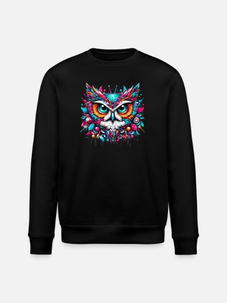 Eule - Stanley/Stella Unisex Bio-Sweatshirt ROLLER - Schwarz
