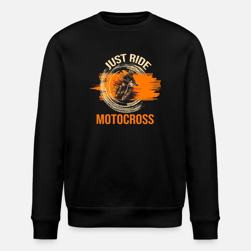 Just Ride - Motocross - Stanley/Stella Unisex Bio-Sweatshirt ROLLER - Schwarz