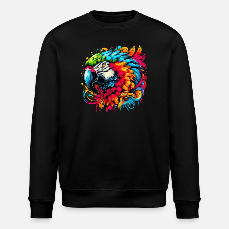 Papagei - Stanley/Stella Unisex Bio-Sweatshirt ROLLER - Schwarz