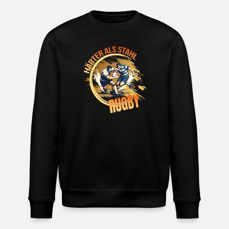 Härter als Stahl - Rugby - Stanley/Stella Unisex Bio-Sweatshirt ROLLER - Schwarz