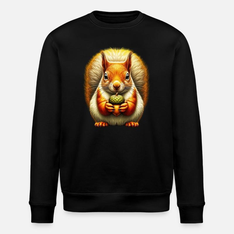 Squirrel - Stanley/Stella ROLLER Unisex Organic Sweatshirt - black