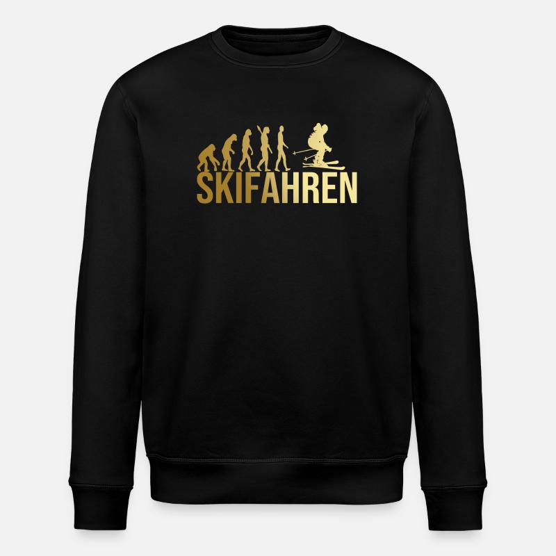 Evolution Skifahren - Stanley/Stella Unisex Bio-Sweatshirt ROLLER - Schwarz