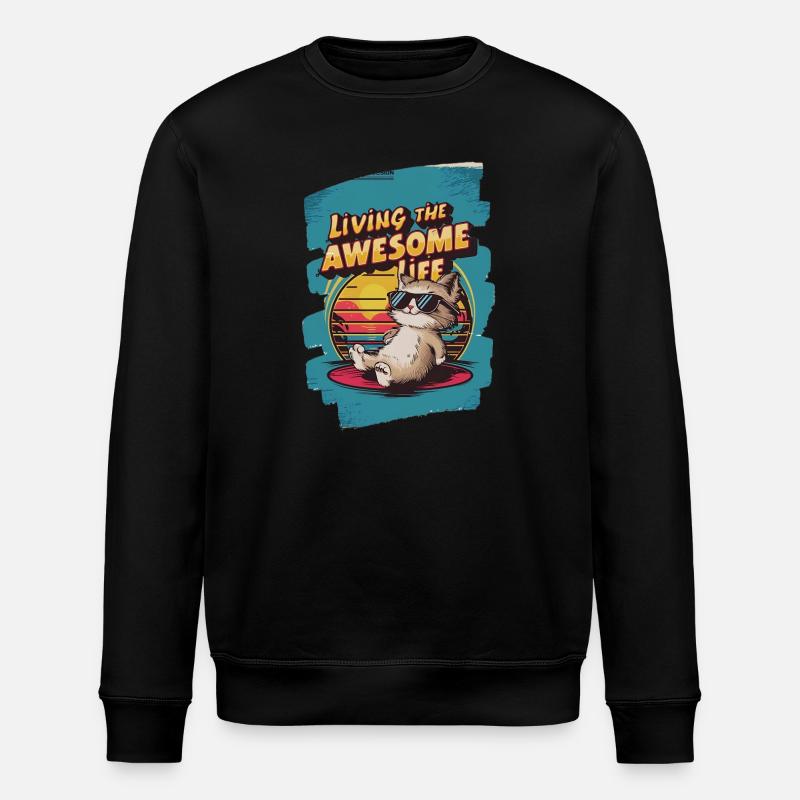 Live Chill Chat badass - Sweat bio ROLLER Stanley/Stella Unisexe - noir