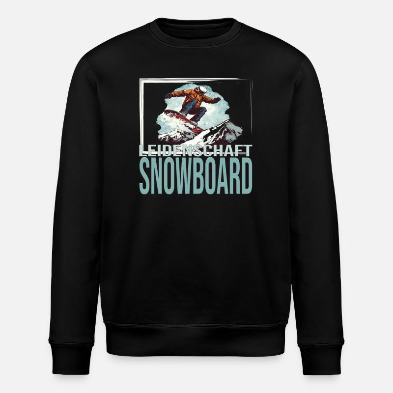 Leidenschaft Snowboard - Stanley/Stella Unisex Bio-Sweatshirt ROLLER - Schwarz