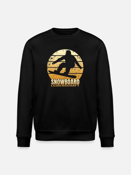 Snowboard Leidenschaft - Stanley/Stella Unisex Bio-Sweatshirt ROLLER - Schwarz