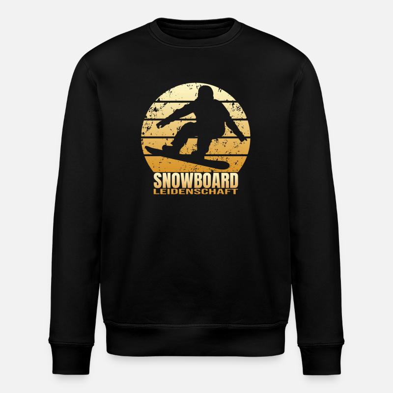 Snowboard Leidenschaft - Stanley/Stella Unisex Bio-Sweatshirt ROLLER - Schwarz
