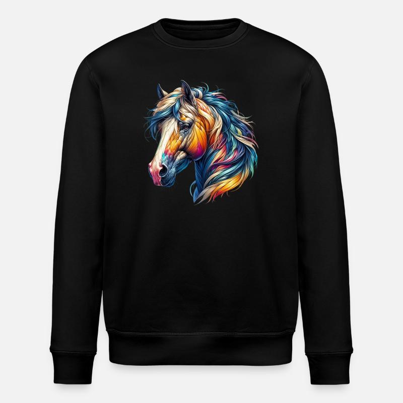 Cheval - Sweat bio ROLLER Stanley/Stella Unisexe - noir