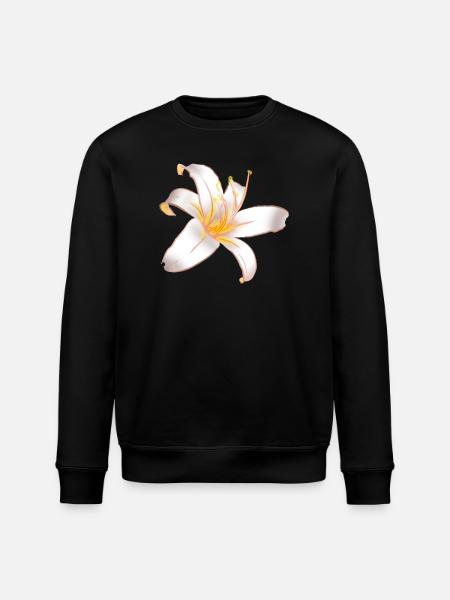 WHITE LILYLILY Magic White Lily - Stanley/Stella ROLLER Unisex Organic Sweatshirt - black