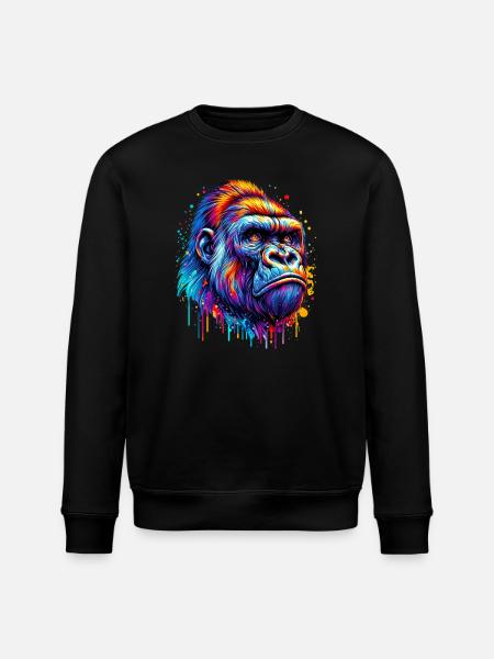 Gorilla - Stanley/Stella ROLLER Unisex Organic Sweatshirt - black