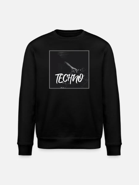 Energetic techno design with DJ motif - Stanley/Stella ROLLER Unisex Organic Sweatshirt - black