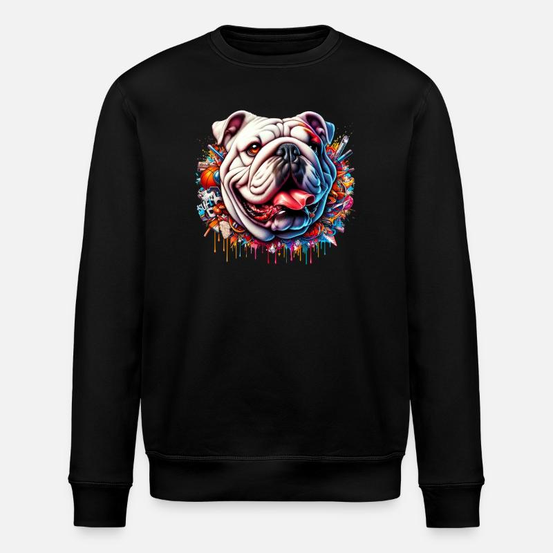 Bouledogue anglais Chien - Sweat bio ROLLER Stanley/Stella Unisexe - noir