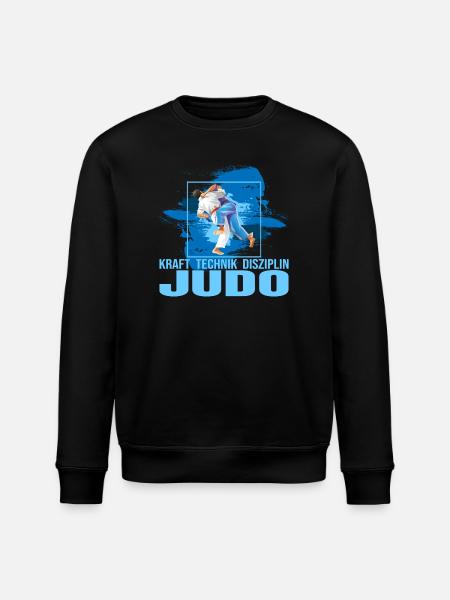 Kraft - Technik - Disziplin - Judo - Stanley/Stella Unisex Bio-Sweatshirt ROLLER - Schwarz
