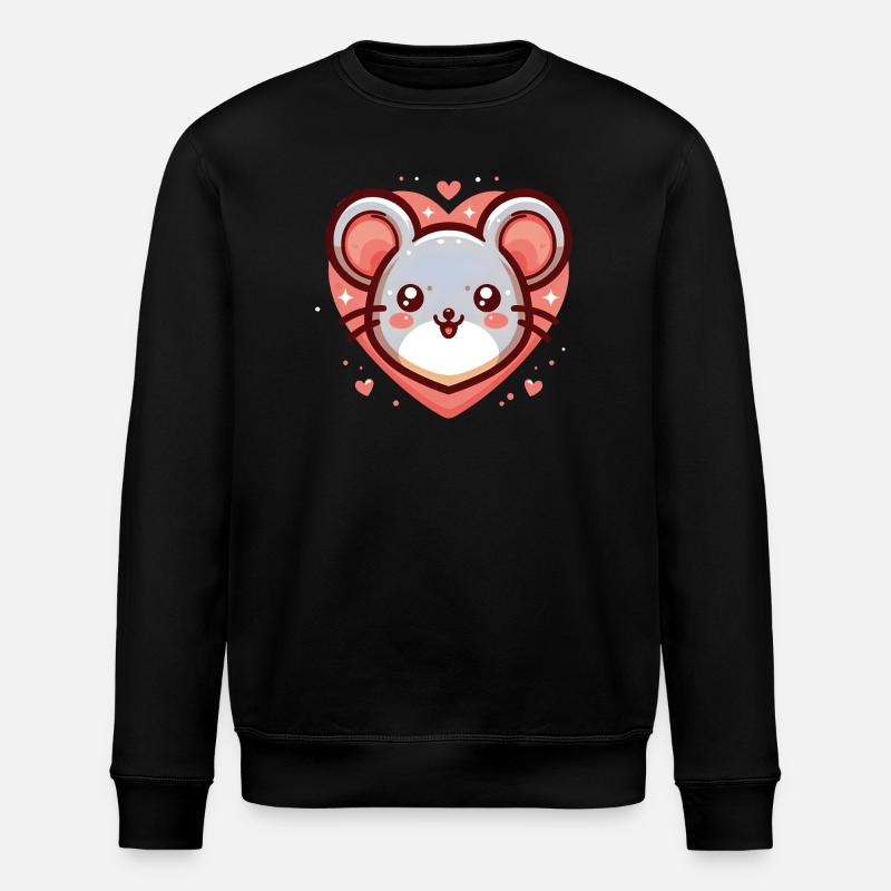 Coeur de souris - Sweat bio ROLLER Stanley/Stella Unisexe - noir