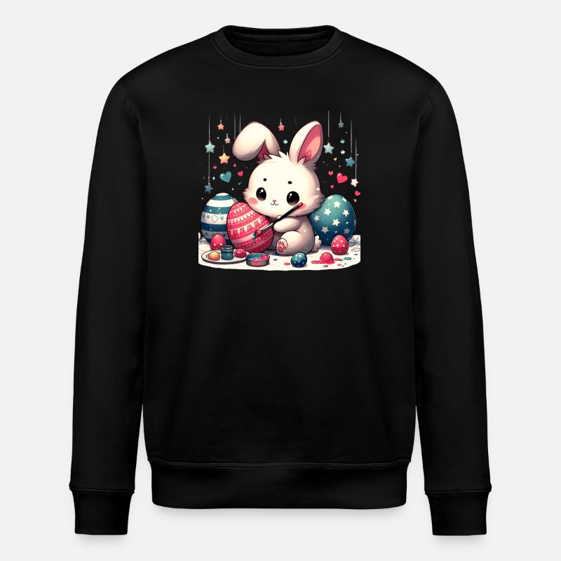 Schönes Osterfest - Stanley/Stella Unisex Bio-Sweatshirt ROLLER - Schwarz
