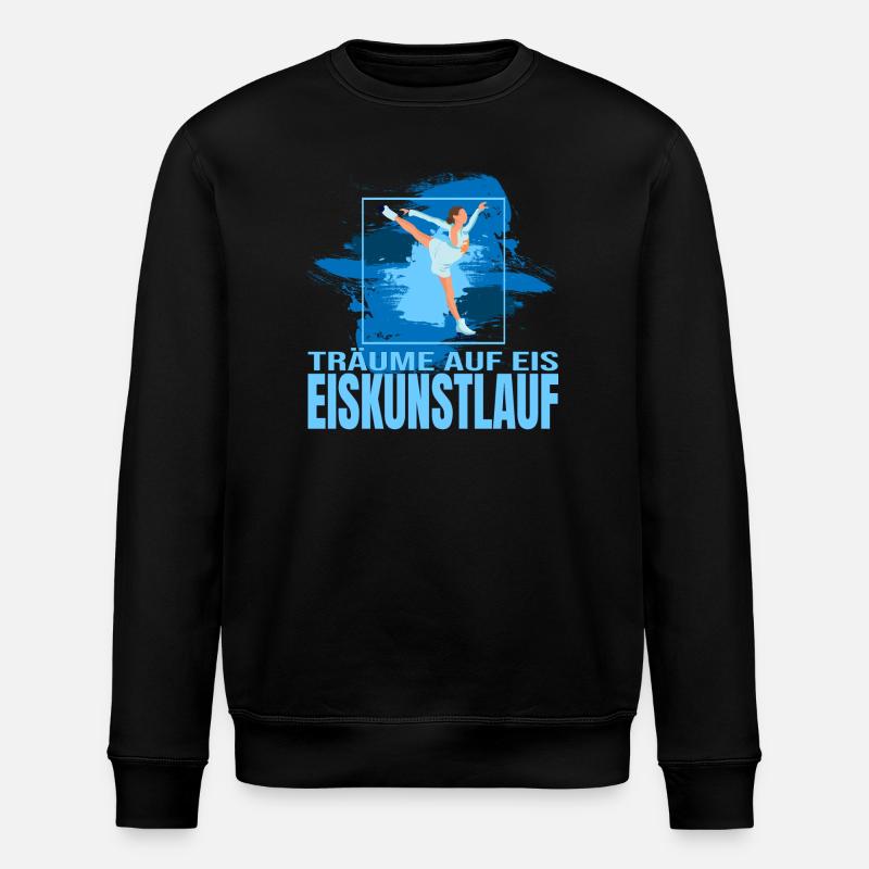Träume auf Eis - Eiskunstlaufen - Stanley/Stella Unisex Bio-Sweatshirt ROLLER - Schwarz