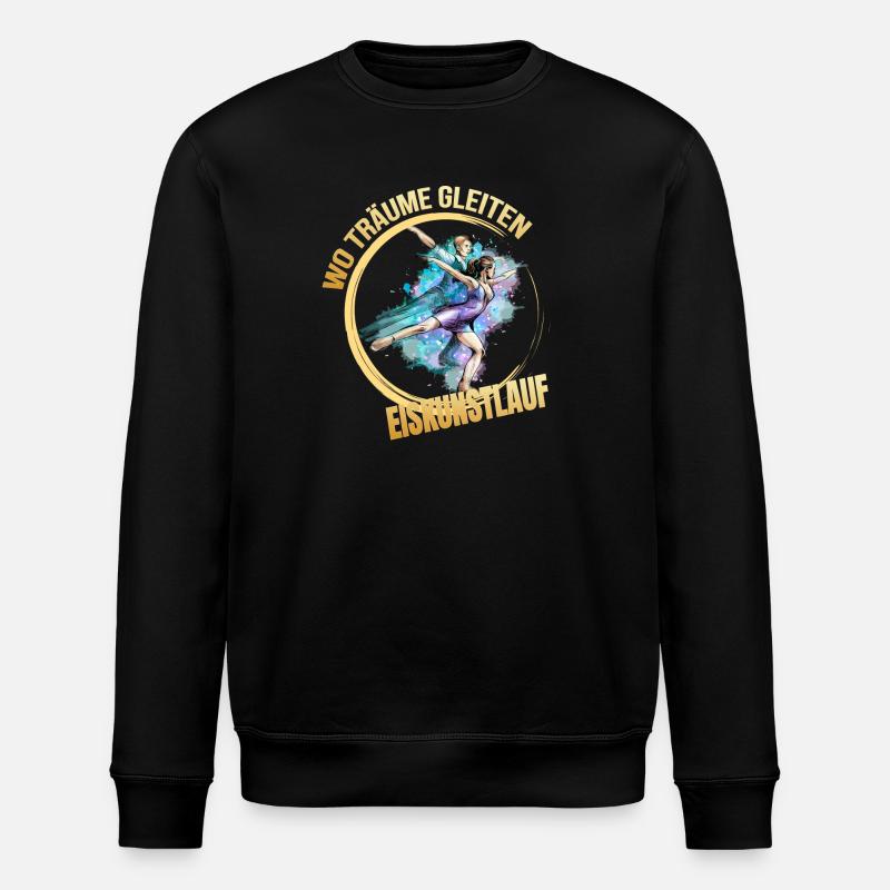 Wo träume gleiten - Eiskunstlauf - Stanley/Stella Unisex Bio-Sweatshirt ROLLER - Schwarz