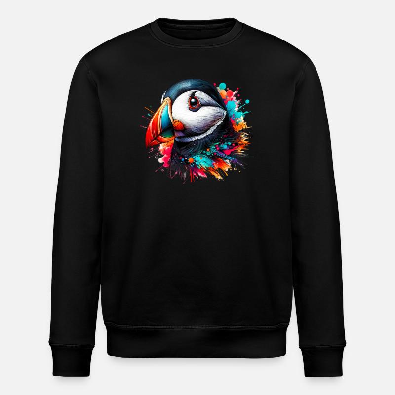 Puffin - Stanley/Stella ROLLER Unisex Organic Sweatshirt - black