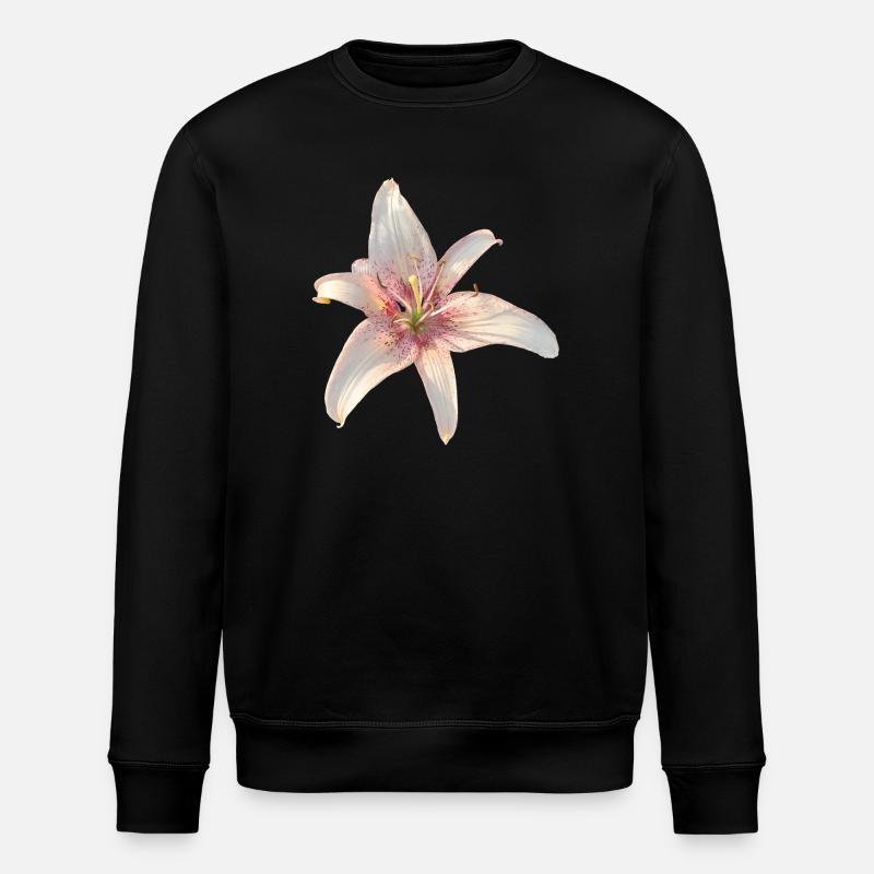 Lily Roses Blossoms - Stanley/Stella ROLLER Unisex Organic Sweatshirt - black