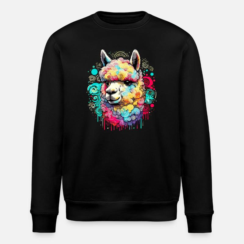 Alpaka - Stanley/Stella Unisex Bio-Sweatshirt ROLLER - Schwarz