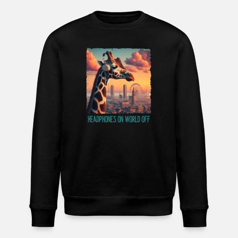 Casque sur le monde éteint - Sweat bio ROLLER Stanley/Stella Unisexe - noir