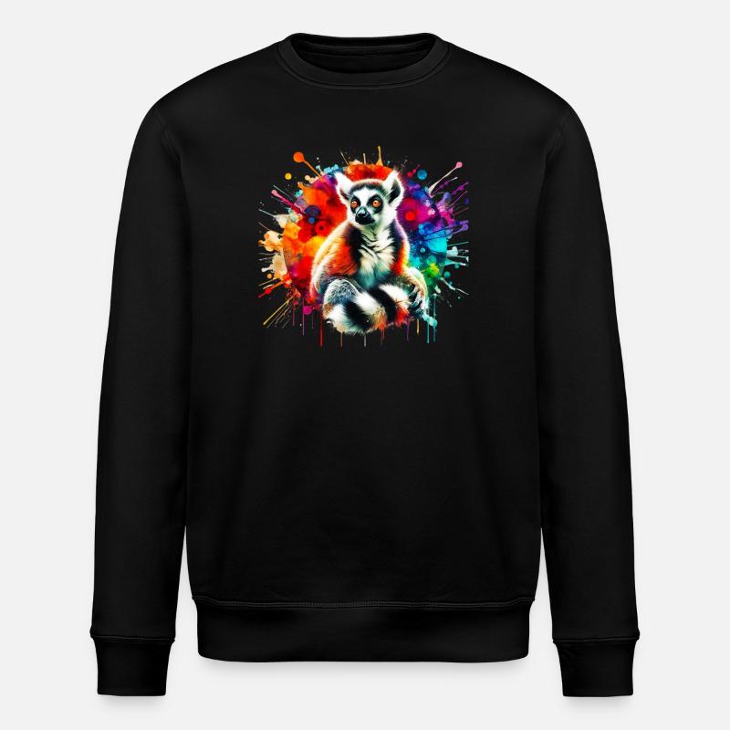 Lemur - Stanley/Stella ROLLER Unisex Organic Sweatshirt - black