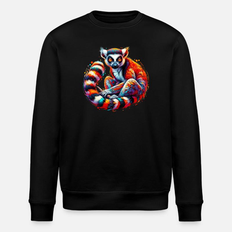 Lemur - Stanley/Stella ROLLER Unisex Organic Sweatshirt - black