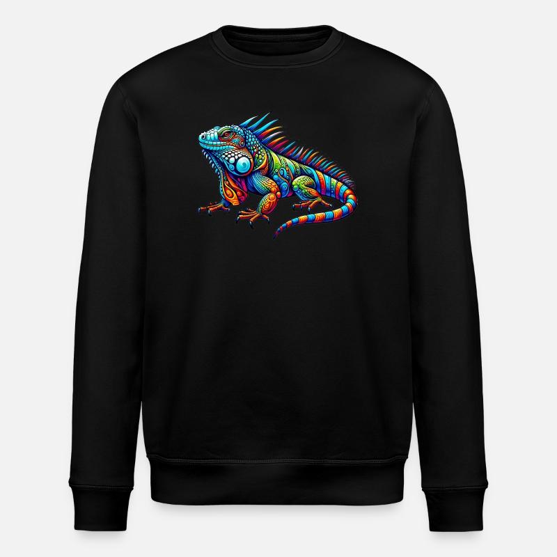 Iguana - Stanley/Stella ROLLER Unisex Organic Sweatshirt - black