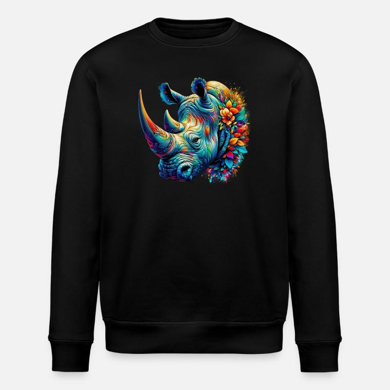 Rhinocéros - Sweat bio ROLLER Stanley/Stella Unisexe - noir