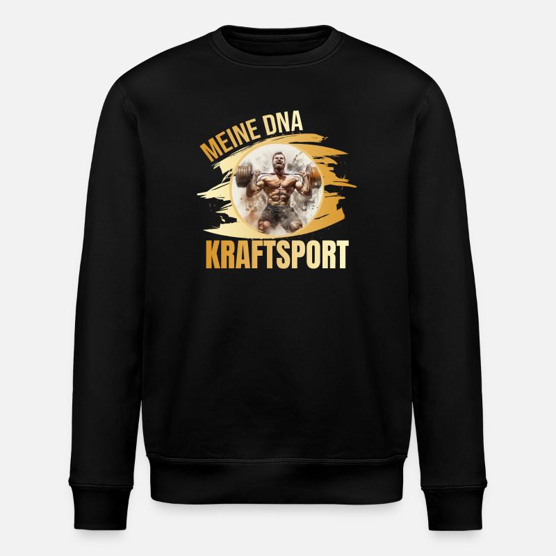 Meine DNA - Kraftsport - Stanley/Stella Unisex Bio-Sweatshirt ROLLER - Schwarz