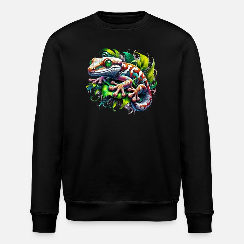 Gecko - Stanley/Stella ROLLER Unisex Organic Sweatshirt - black