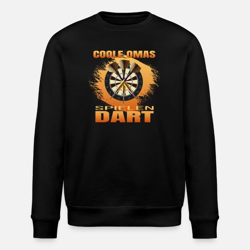 Coole Omas spielen Dart - Stanley/Stella Unisex Bio-Sweatshirt ROLLER - Schwarz